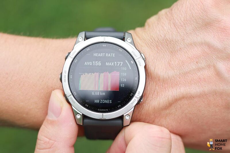 Herzfrequenzmessung einer Smartwatch